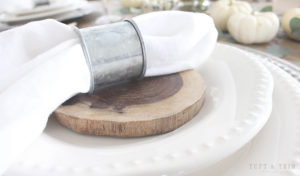 Elegant and Rustic Thanksgiving Table. Get the look at tuftandtrim.com