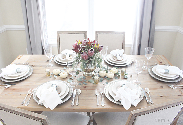 Elegant and Rustic Thanksgiving Table