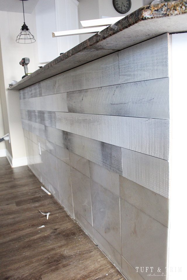 DIY Reclaimed Wood Island Makeover