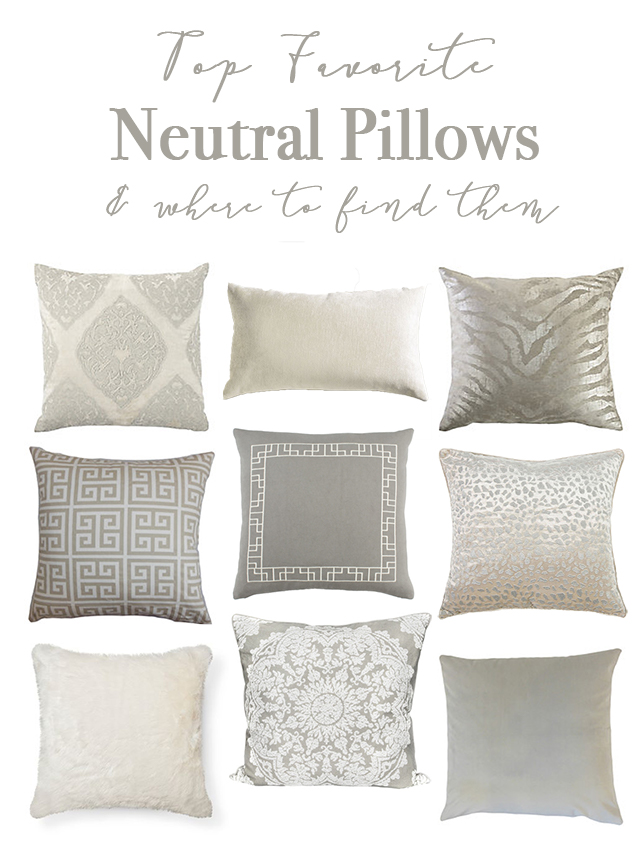 Top Favorite Neutral Pillows & Where To Find Them Tuft & Trim