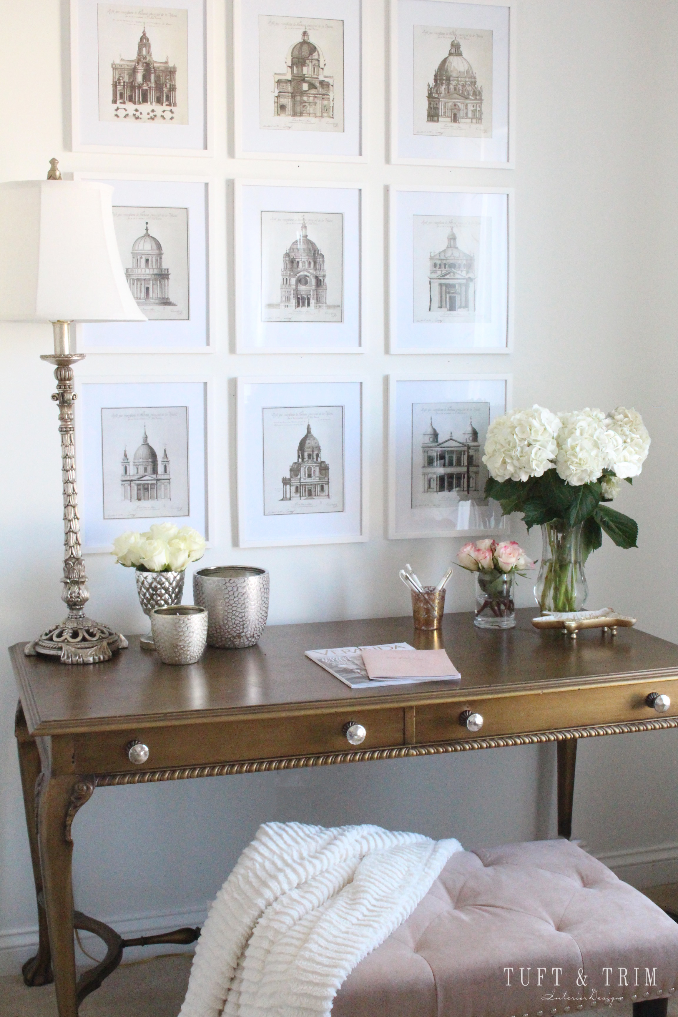 Elegantly Blush Room Design: The Reveal by Tuft & Trim Interior Design