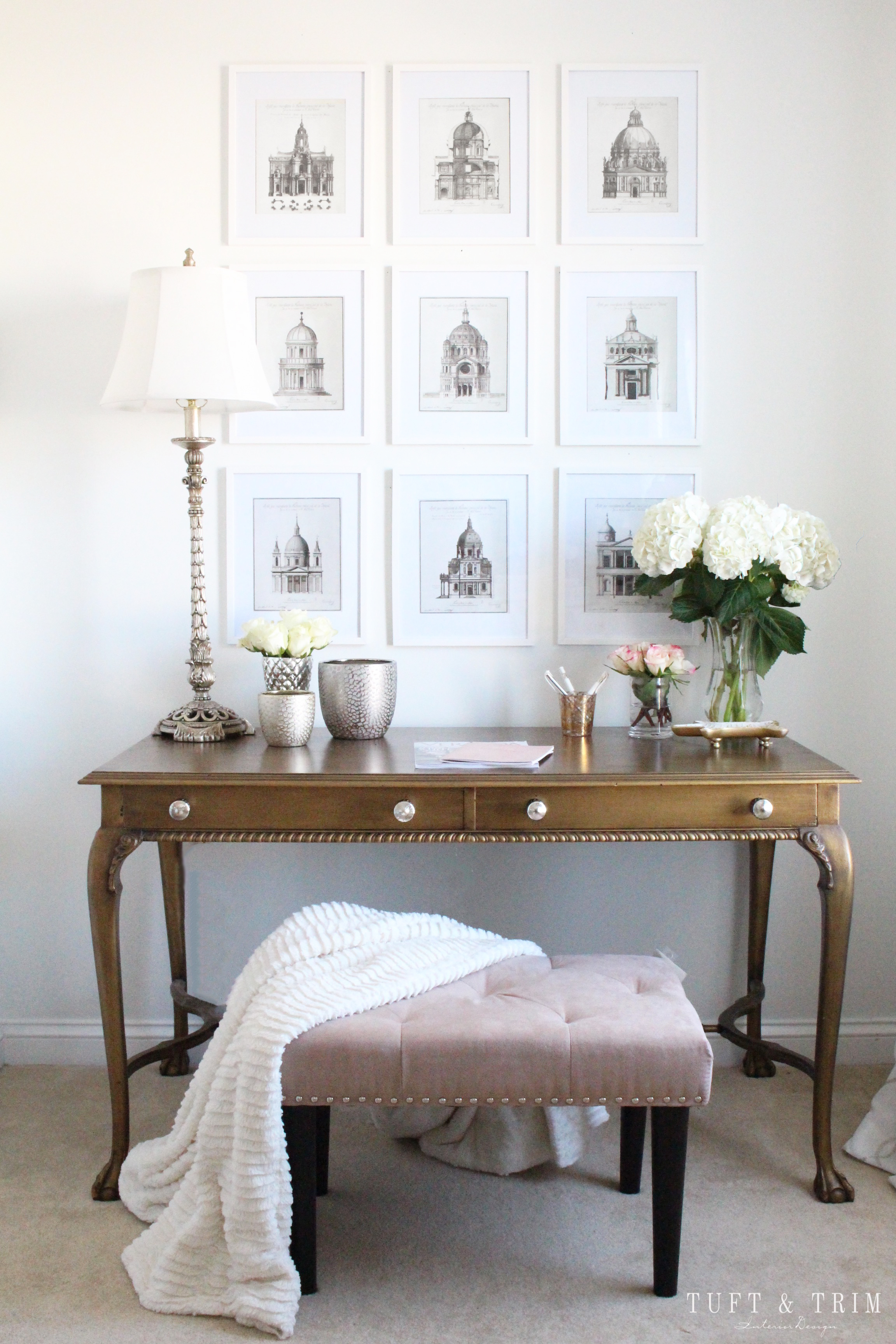 Feminine Home Office Makeover Reveal