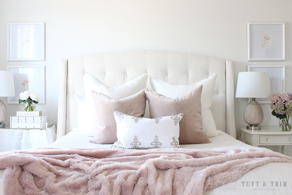 Elegantly Blush Room Design: The Reveal by Tuft & Trim Interior Design