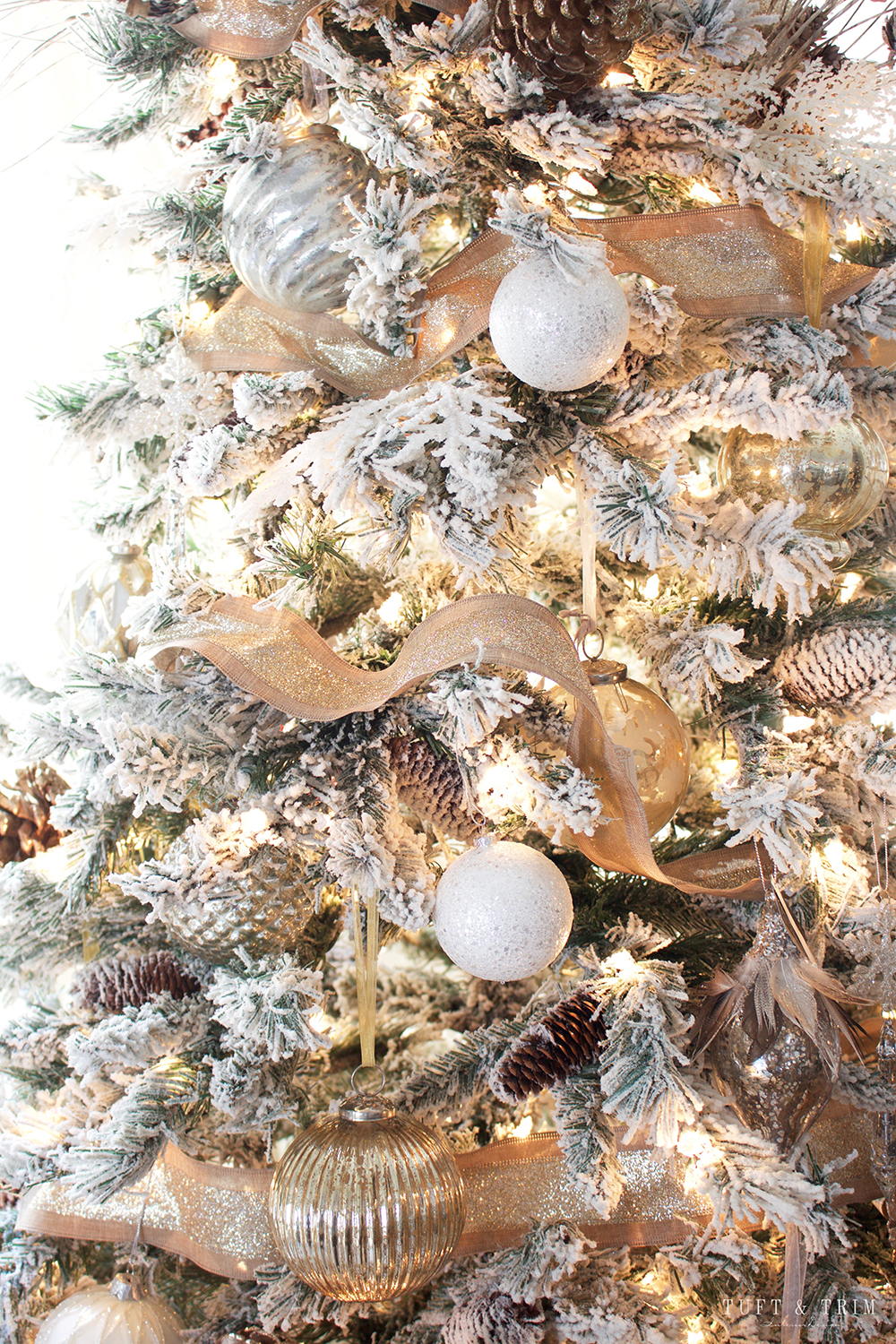 A Rustic Chic Christmas Decor Tour. French Farmhouse Holiday Decor.