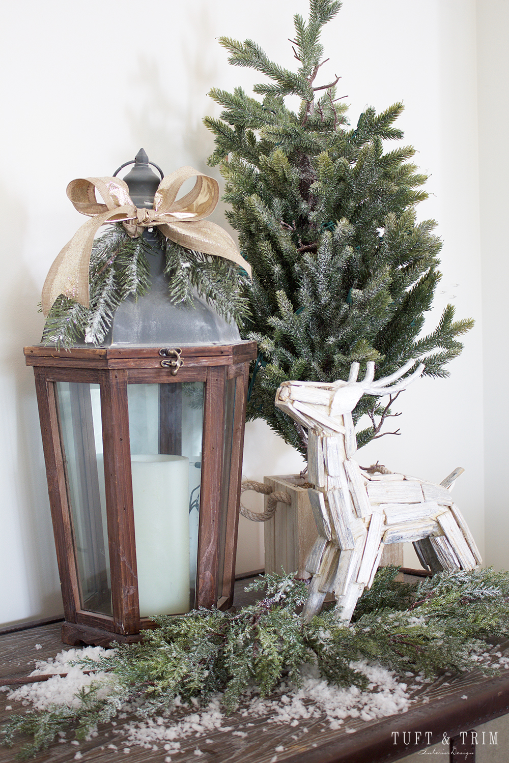 A Rustic Chic Christmas Decor Tour. French Farmhouse Holiday Decor.