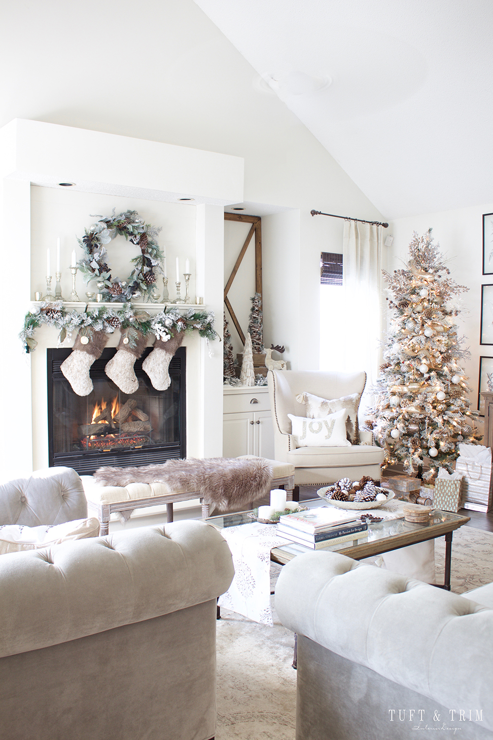 Holiday Tour Part 1: Rustic Chic Christmas Decor - Tuft & Trim