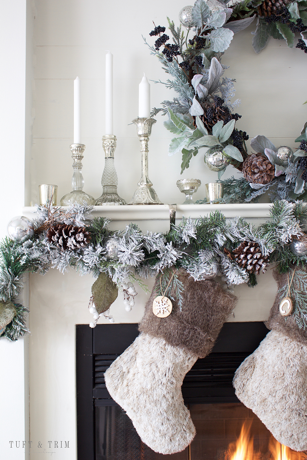 A Rustic Chic Christmas Decor Tour. French Farmhouse Holiday Decor.