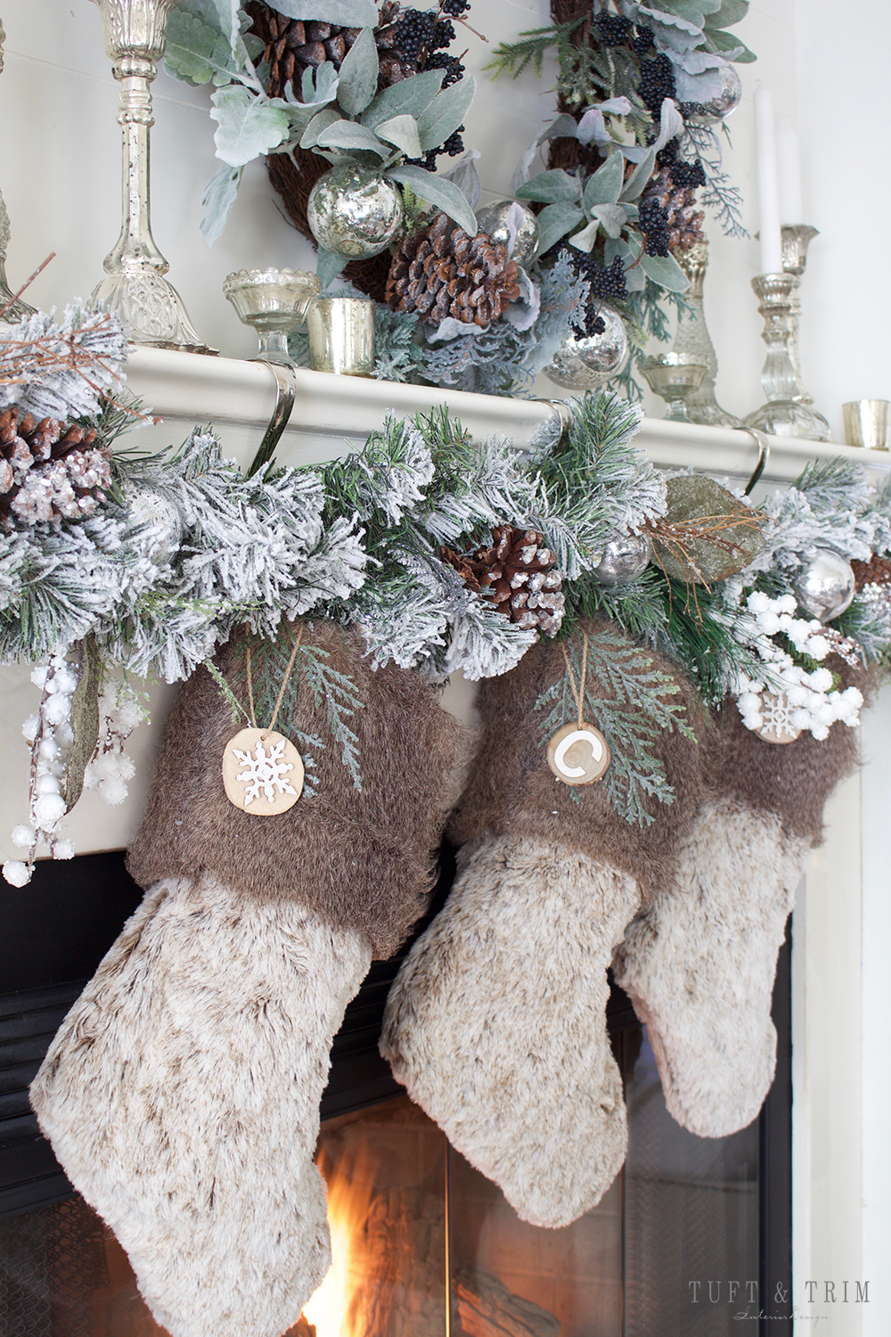 A Rustic Chic Christmas Decor Tour. French Farmhouse Holiday Decor.