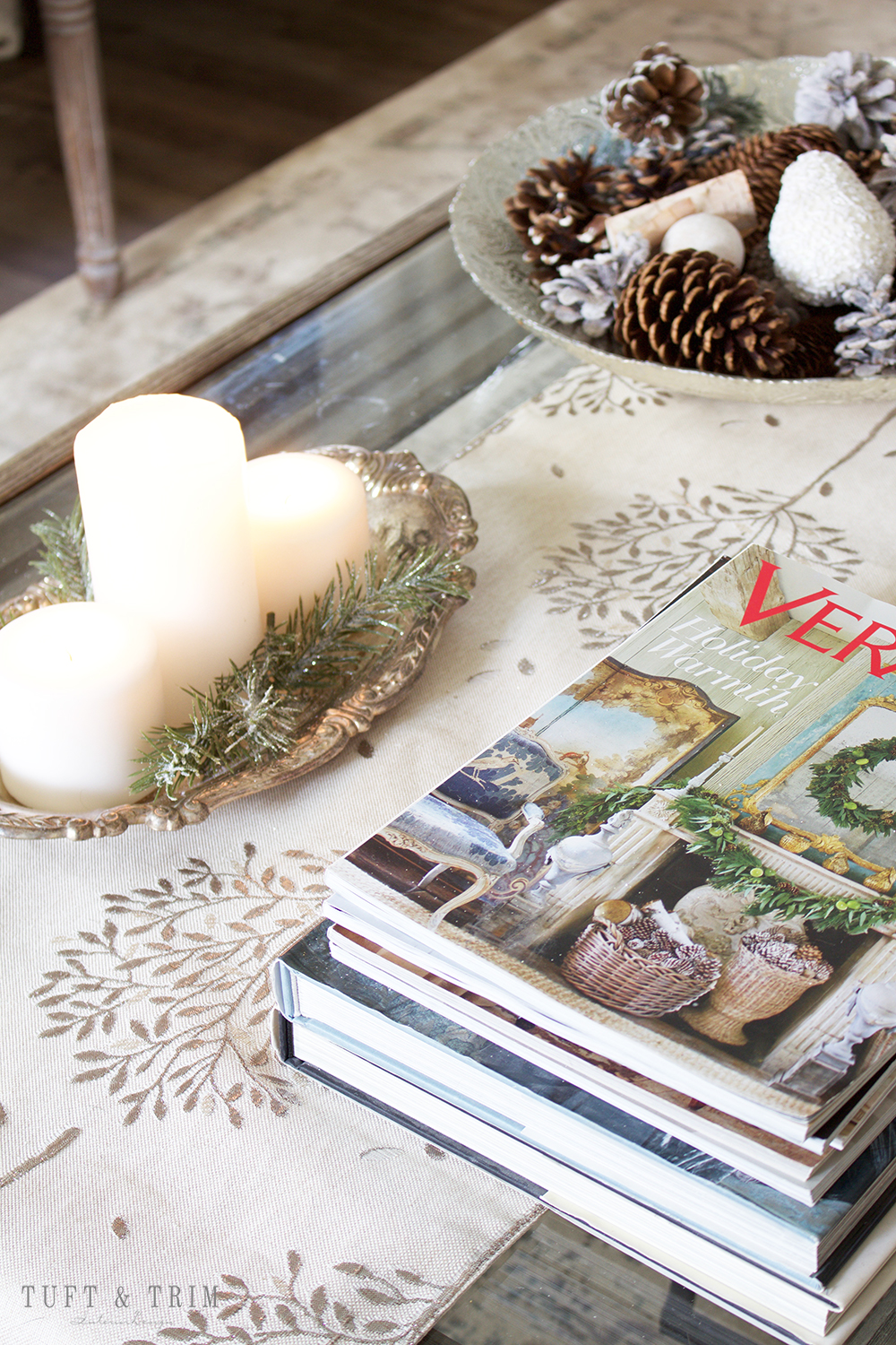 A Rustic Chic Christmas Decor Tour. French Farmhouse Holiday Decor.