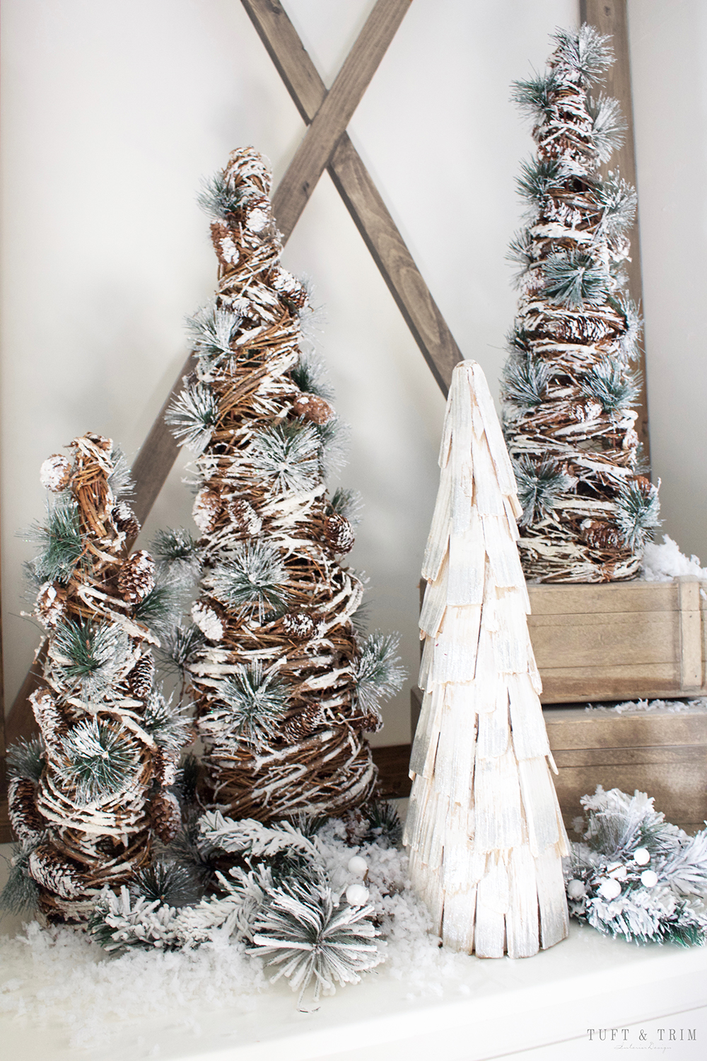 A Rustic Chic Christmas Decor Tour. French Farmhouse Holiday Decor.