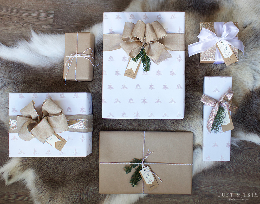 gold wrapped gifts