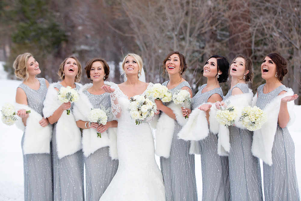 winter wonderland wedding bridesmaid dresses