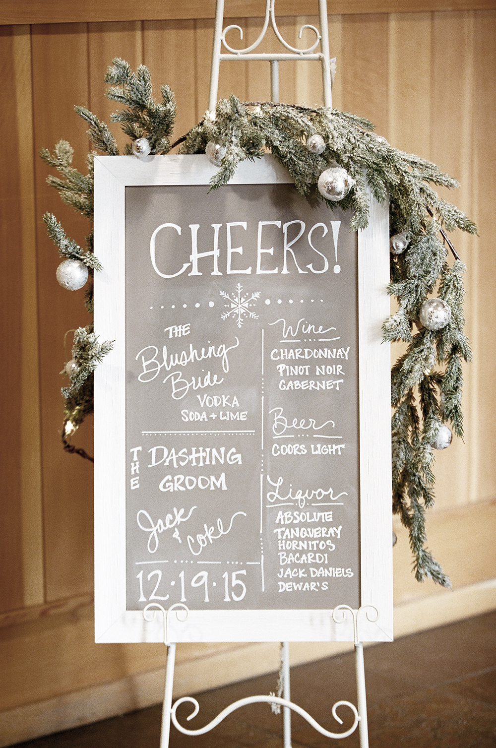 Our Winter Wonderland Wedding in Lake Tahoe. Wedding Drink Ideas