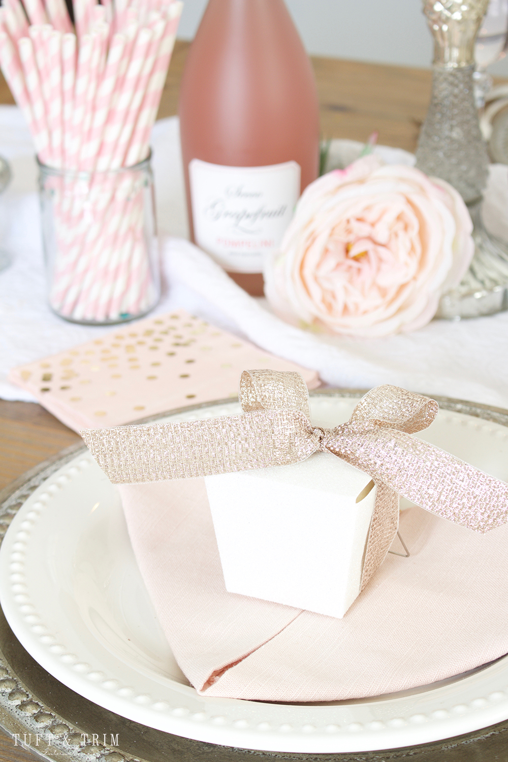 Pretty in Pink: Valentines Day Tablescape Tour with Tuft & Trim