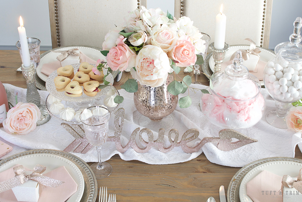 Pretty in Pink: Valentines Day Tablescape Tour with Tuft & Trim