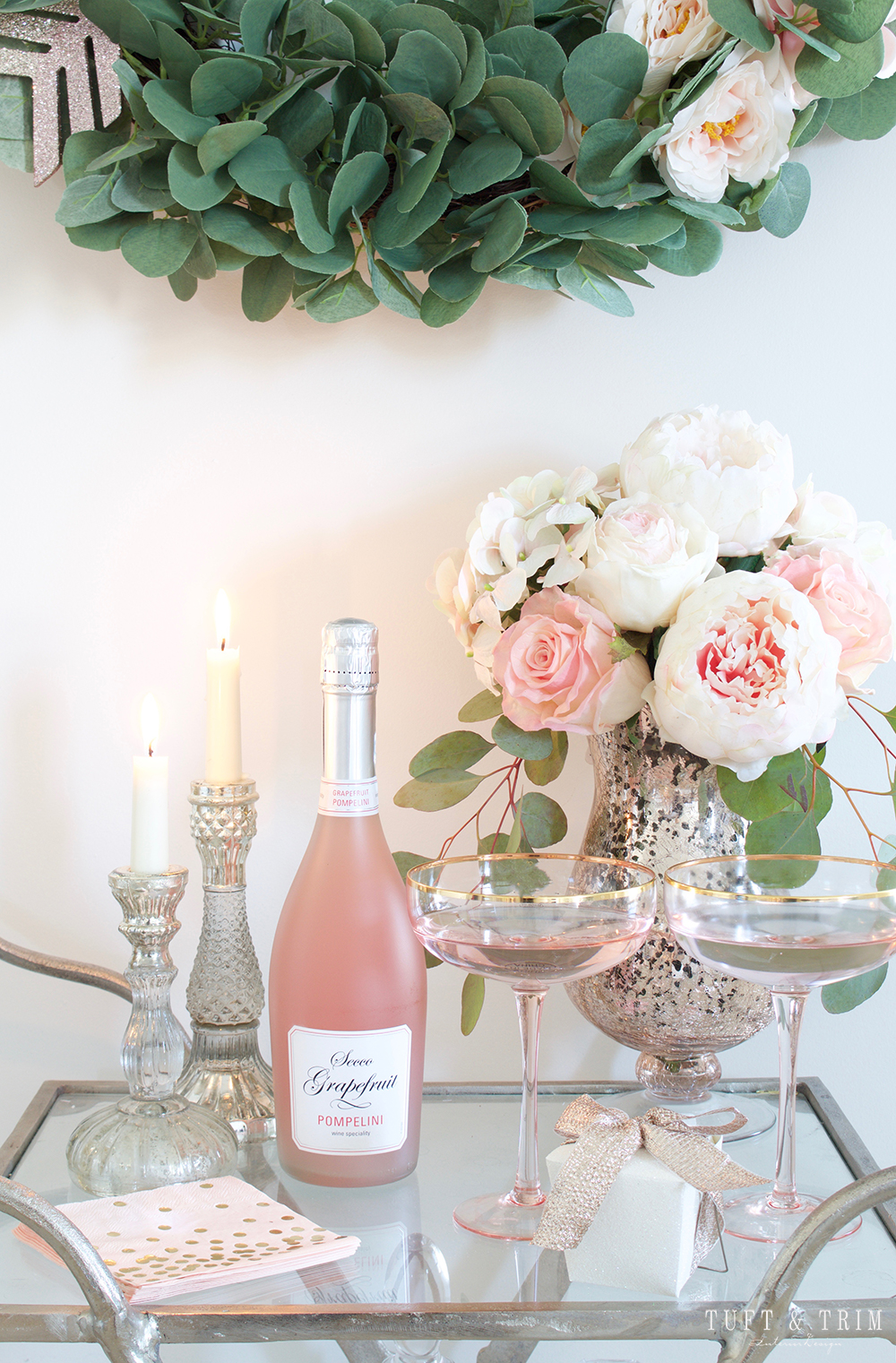 Pretty in Pink :Valentines Day Barcart Blog Hop with Tuft & Trim