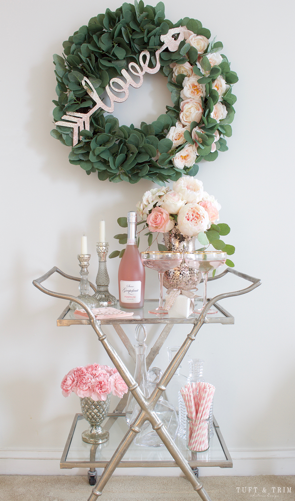 Pretty in Pink :Valentines Day Barcart Blog Hop with Tuft & Trim