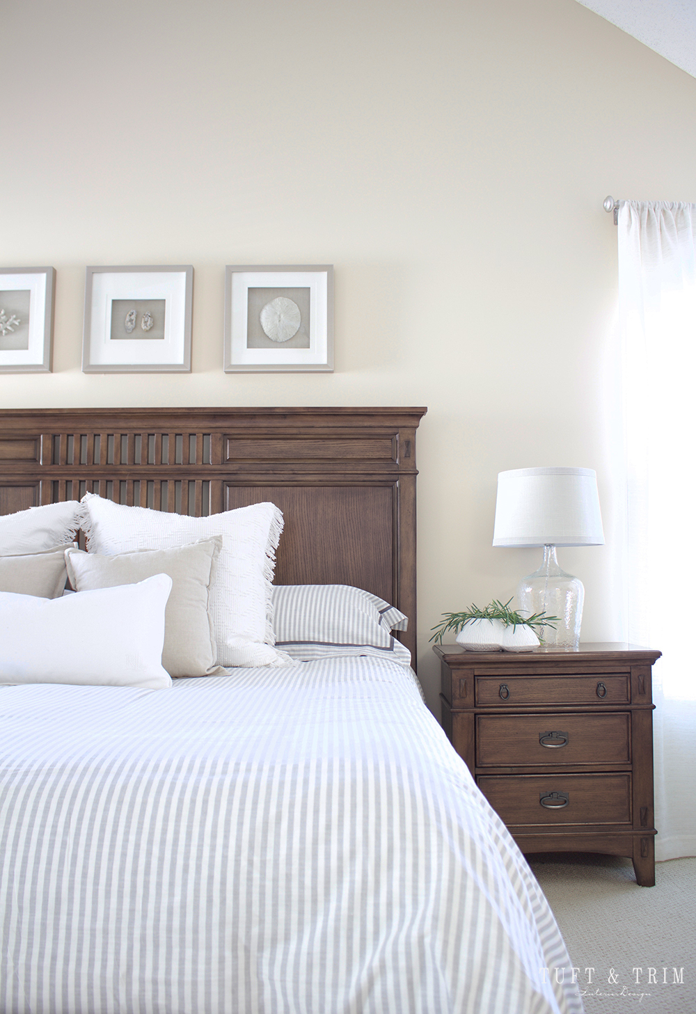 Rooms We Love Tour: Coastal Bedroom Makeover by Tuft & Trim Interior Design