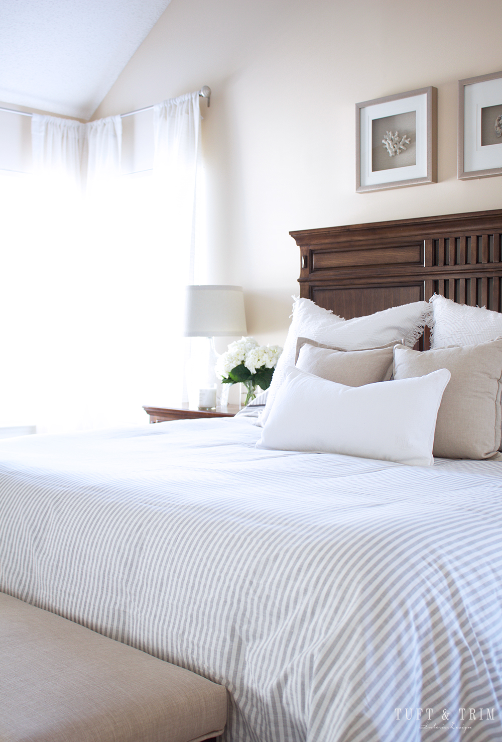 Rooms We Love Tour: Coastal Bedroom Makeover by Tuft & Trim Interior Design