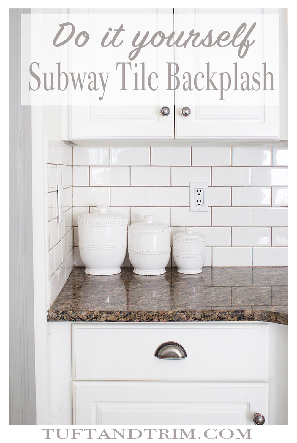 Diy Subway Tile Backsplash Tuft Trim, White Kitchen Subway Tile