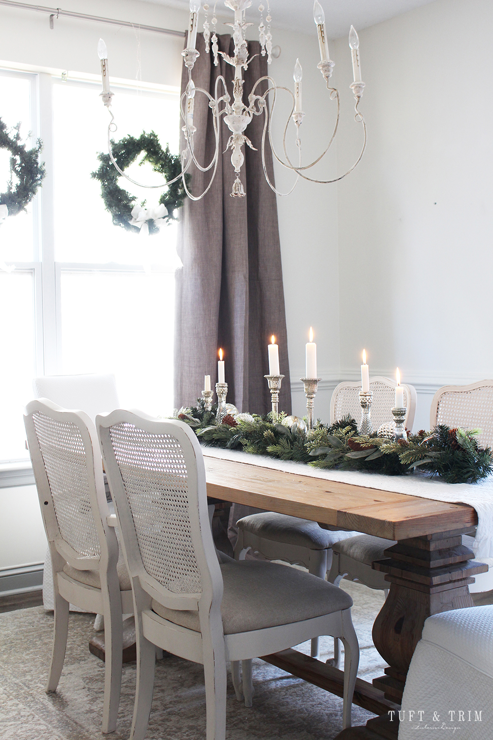 Elegant Christmas Home Tour Part 2: The Dining Room. Visit Tuft & Trim Interior Design for full tour!