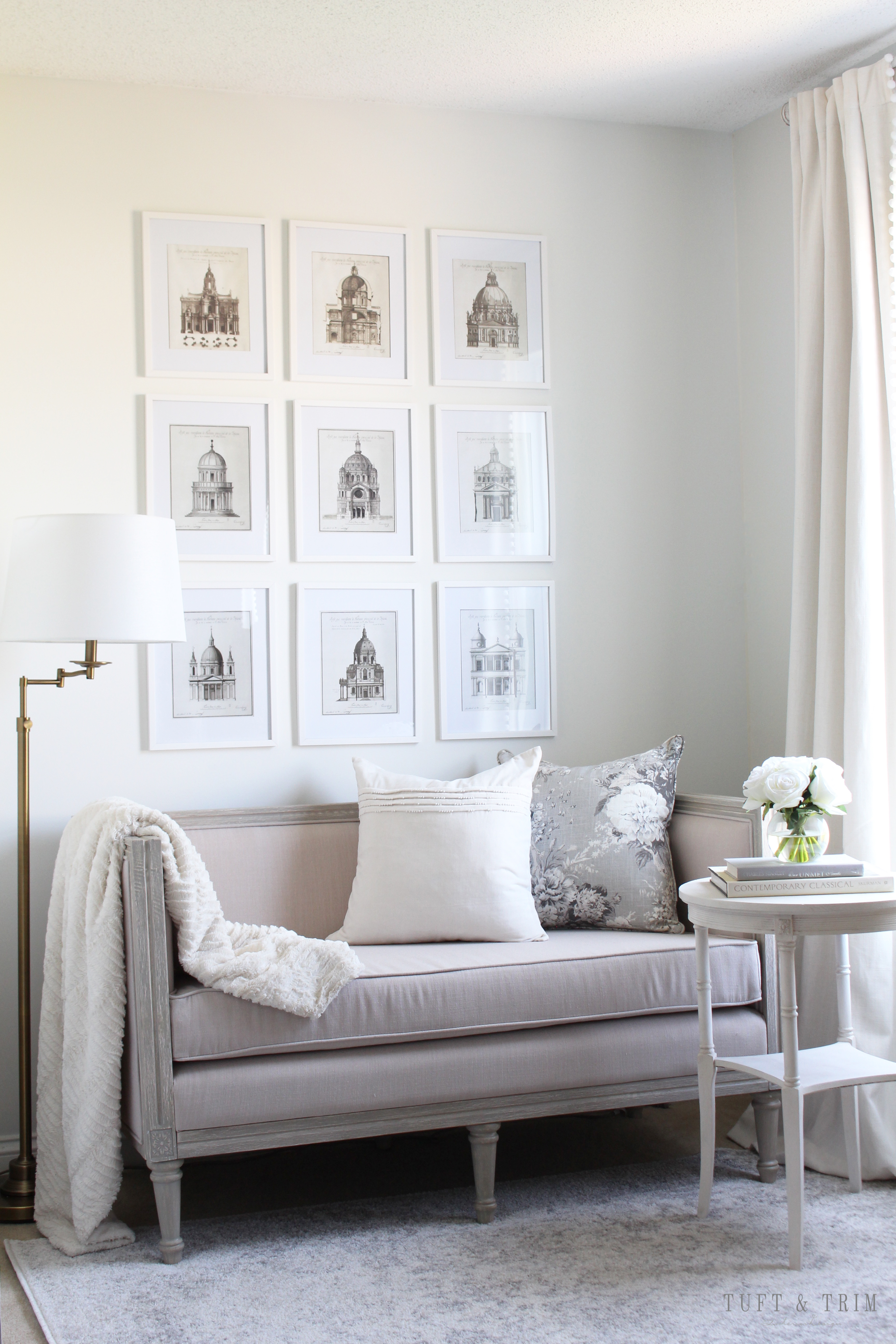 French Country Chic Reading Nook by Tuft & Trim Interior Design