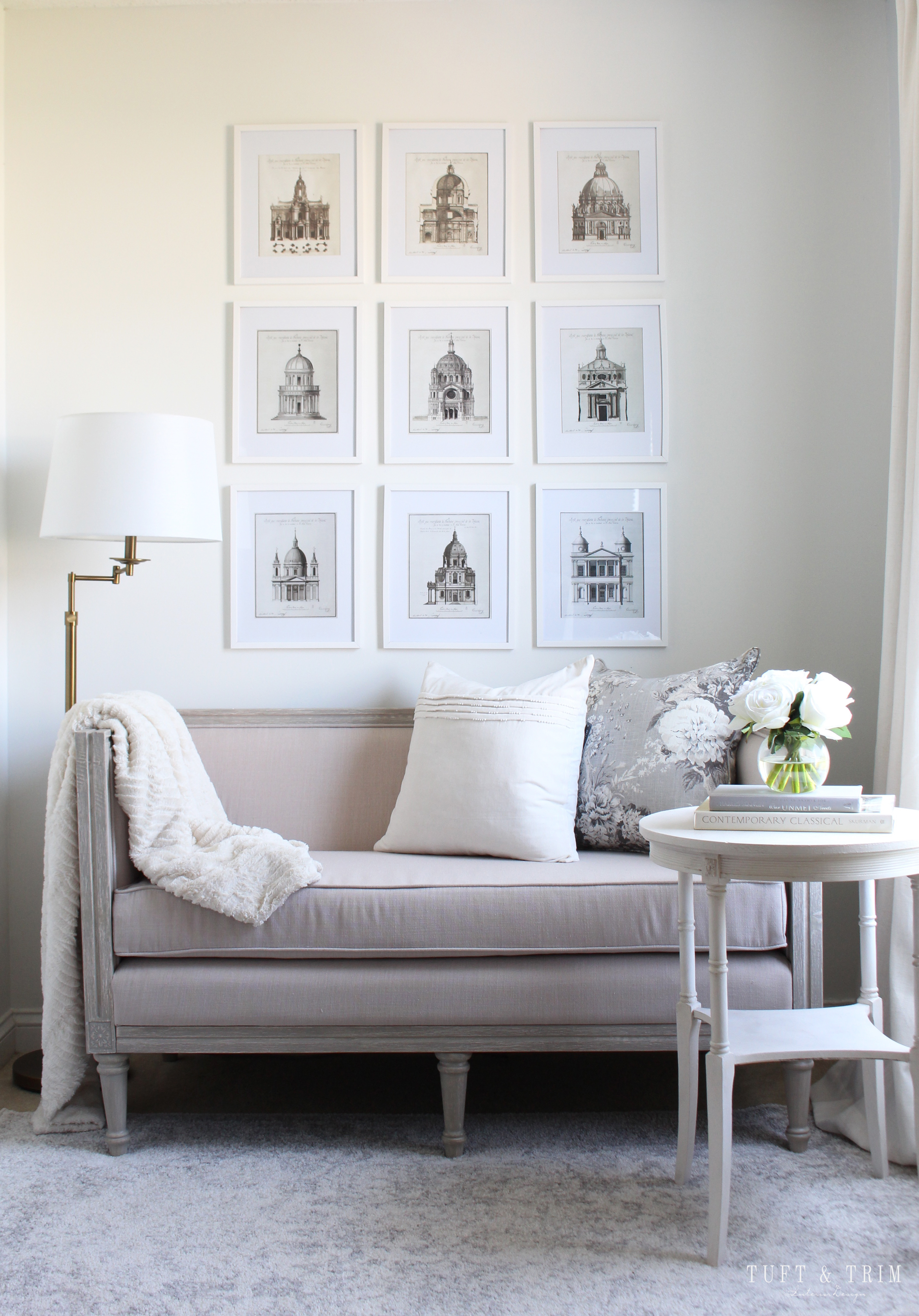 French Country Chic Reading Nook by Tuft & Trim Interior Design