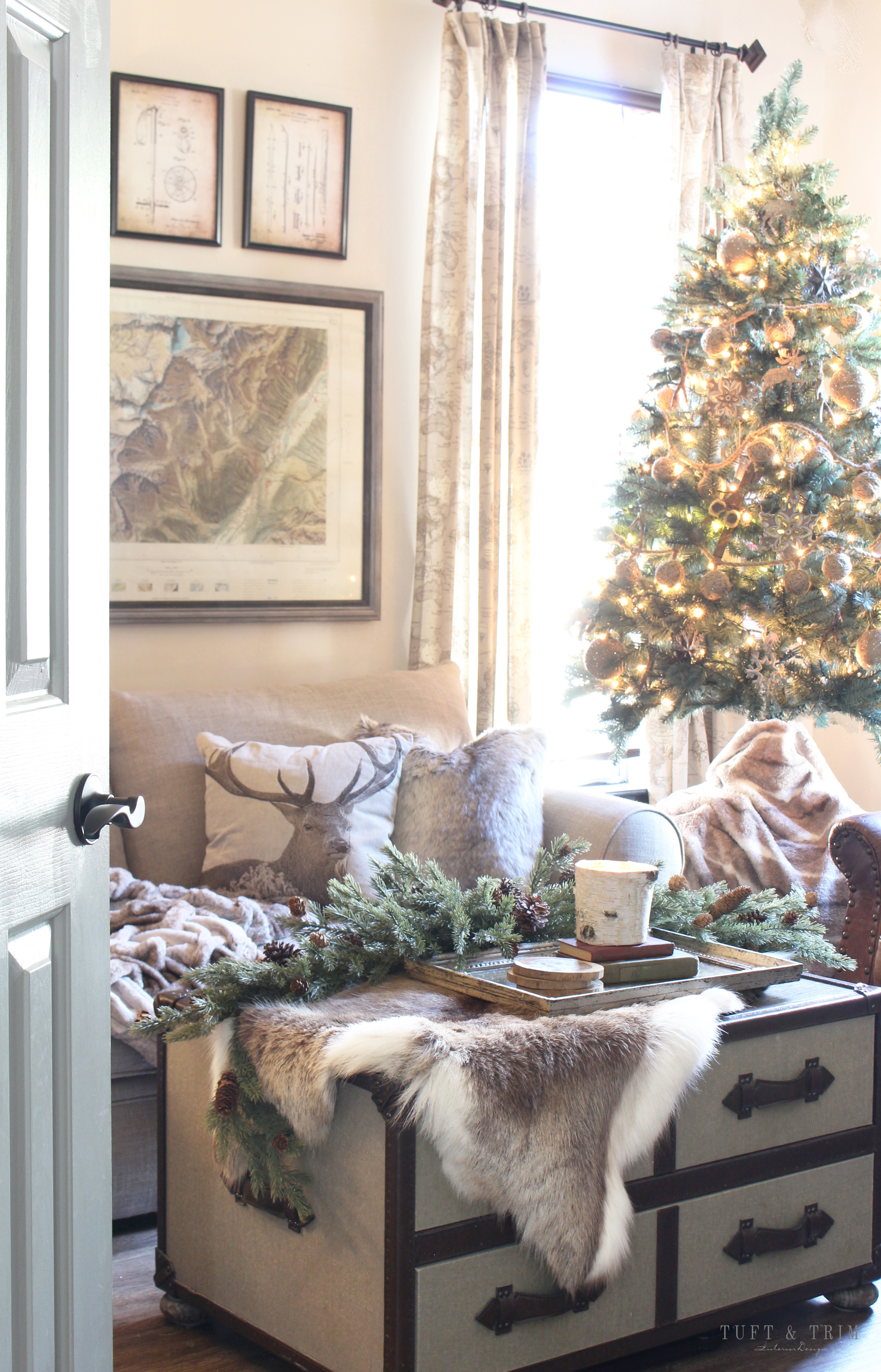Rustic and Cozy Holiday Neutrals with Tuft & Trim Interior Design