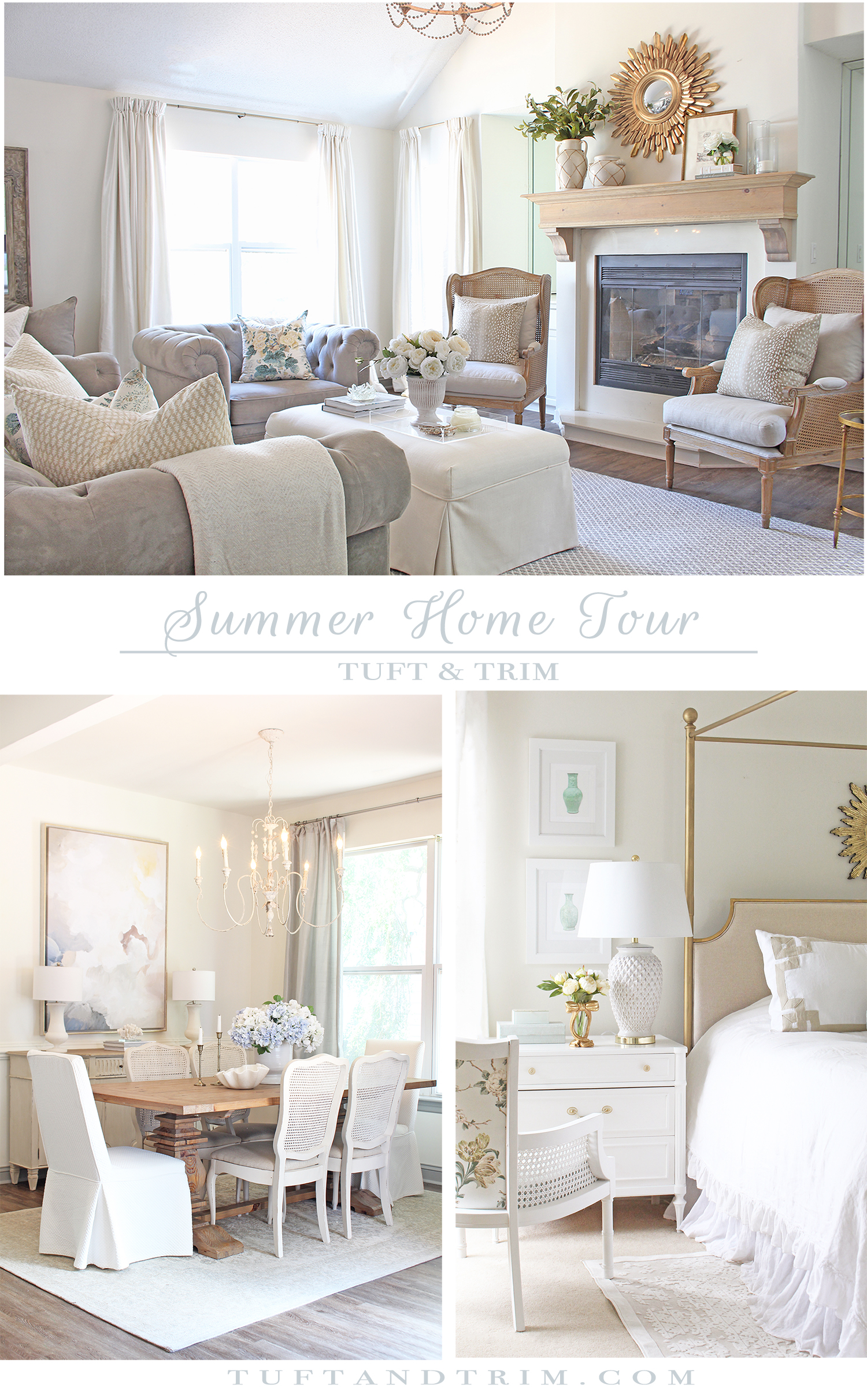 Light & Bright Summer Home Tour with Tuft and Trim Interior Design