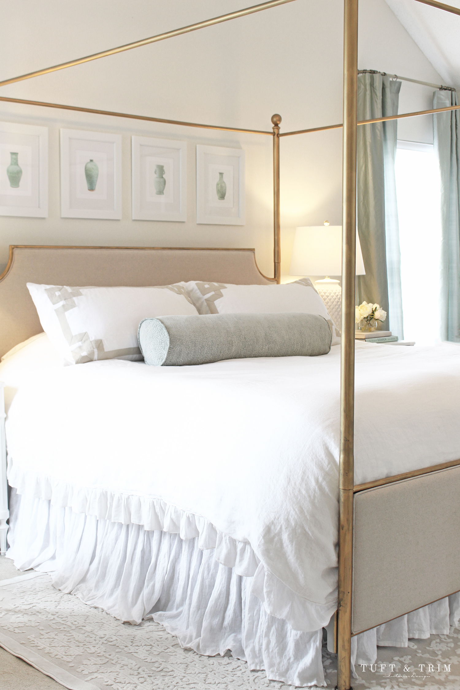 Master Bedroom Re-Design on a Budget with Tuft & Trim Interior Design