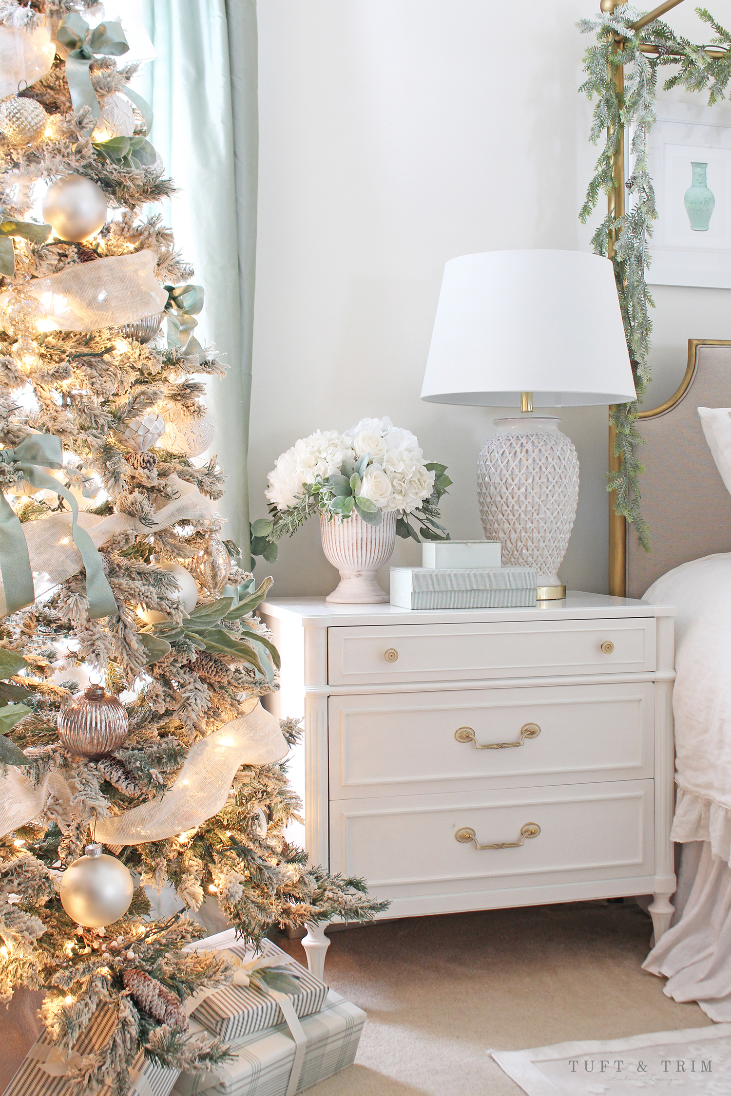 Classic & Chic Holiday Bedroom by Tuft & Trim Interior Design