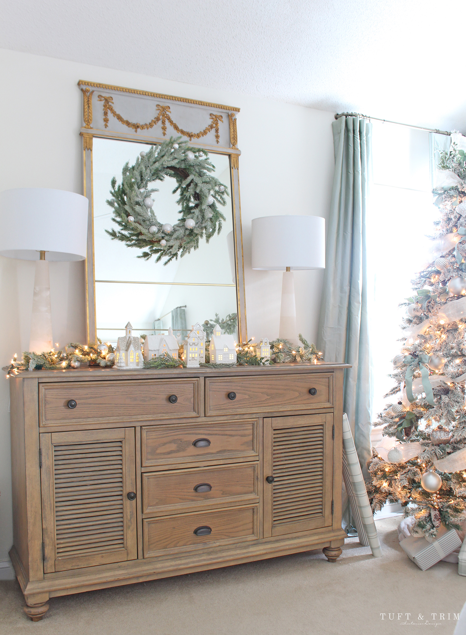 Classic & Chic Holiday Bedroom by Tuft & Trim Interior Design