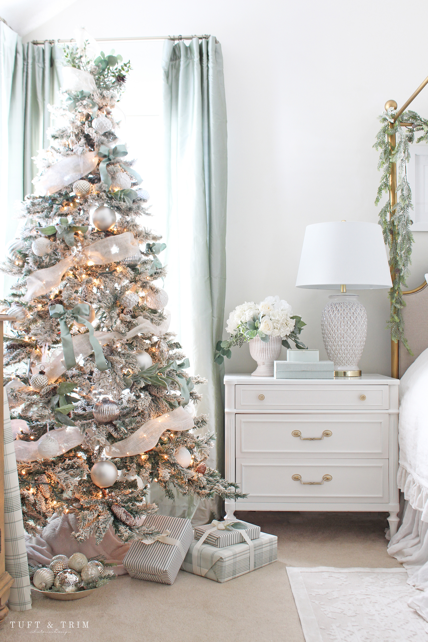 Classic & Chic Holiday Bedroom by Tuft & Trim Interior Design