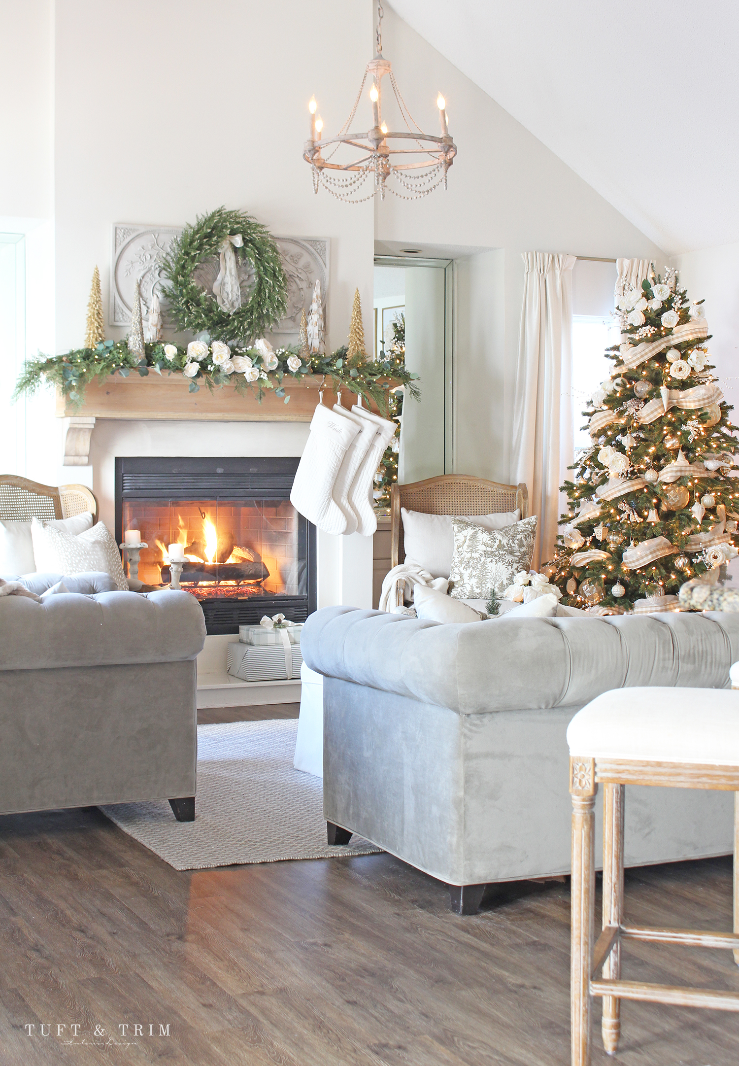 Classic Christmas Home Tour 2020 with Tuft & Trim Interior Design
