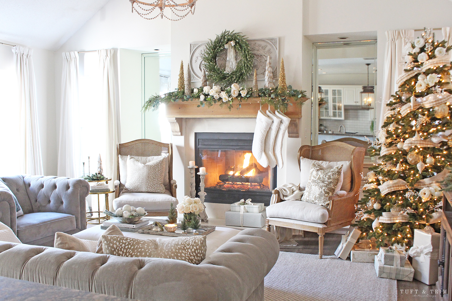 Classic Christmas Home Tour 2020 with Tuft & Trim Interior Design