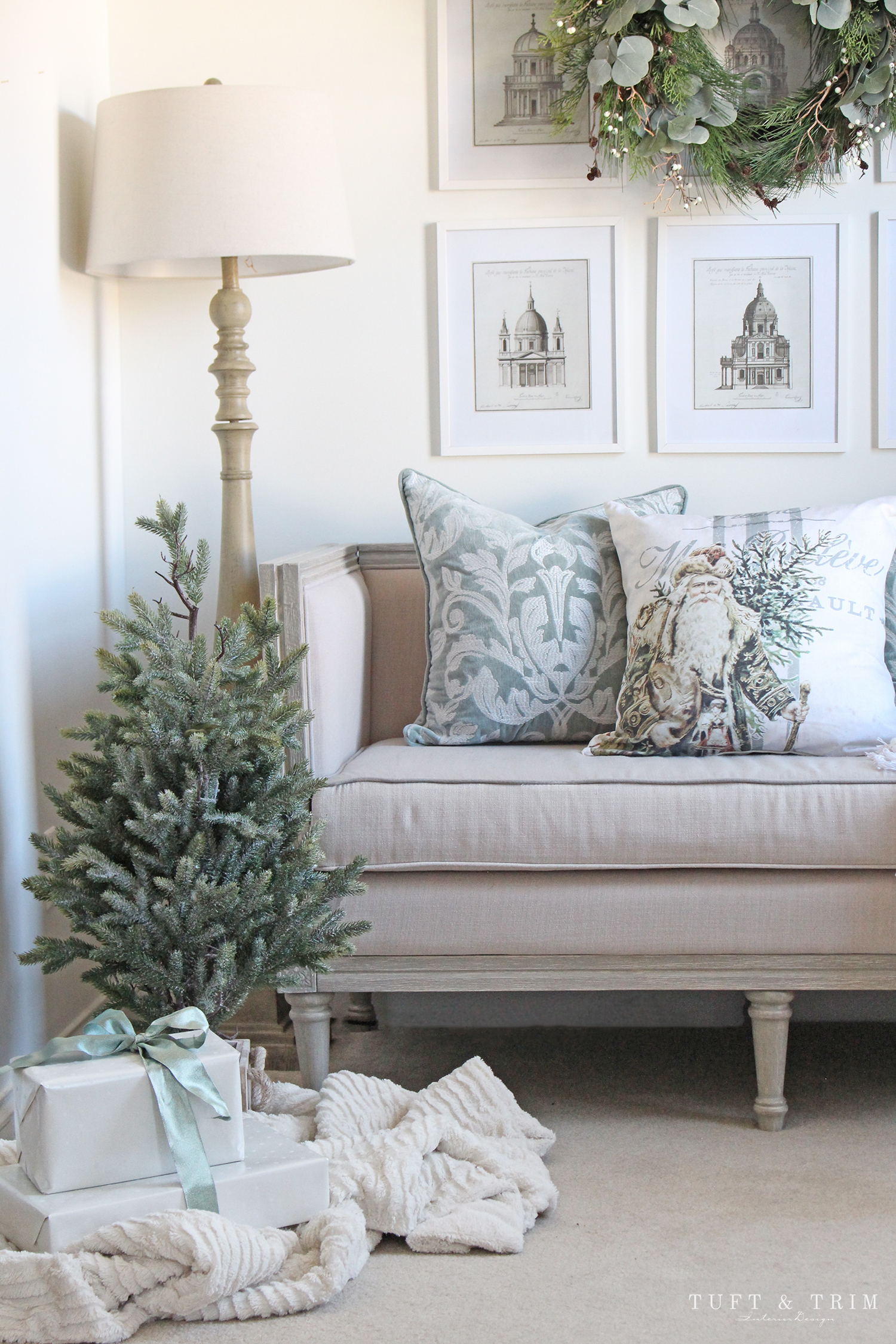 Easy Holiday Home Decorating Ideas with Tuft & Trim Interior Design