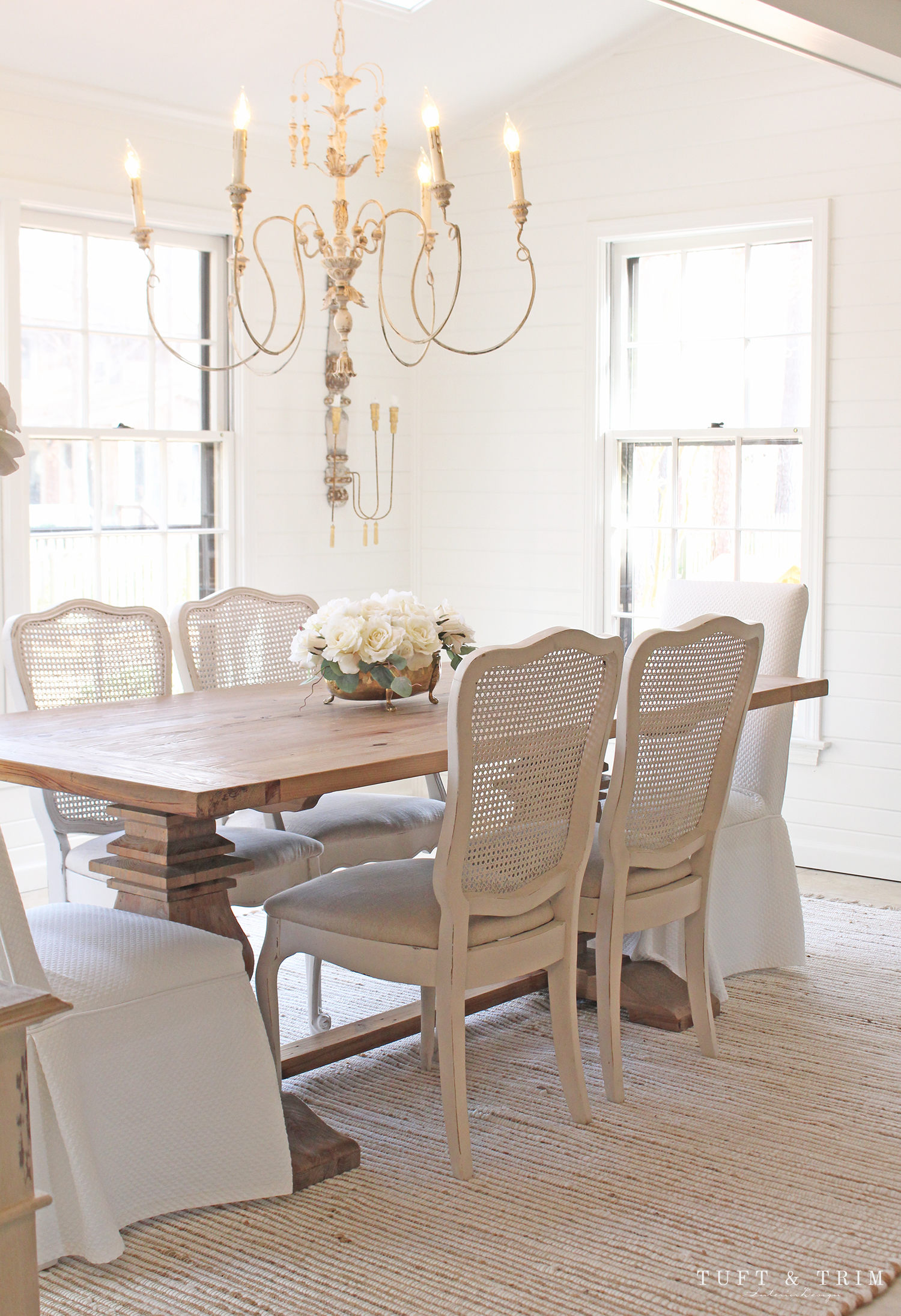 NEW HOME: Dining Room Before & After with Tuft & Trim Interior Design