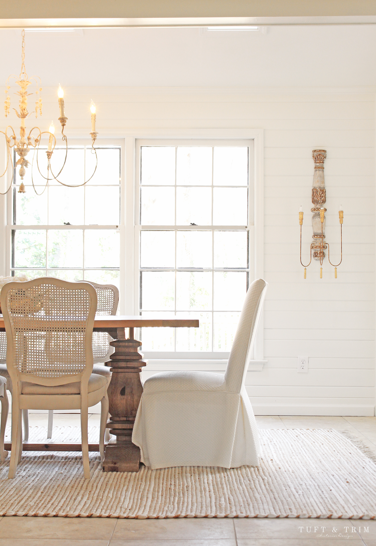 NEW HOME: Dining Room Before & After with Tuft & Trim Interior Design