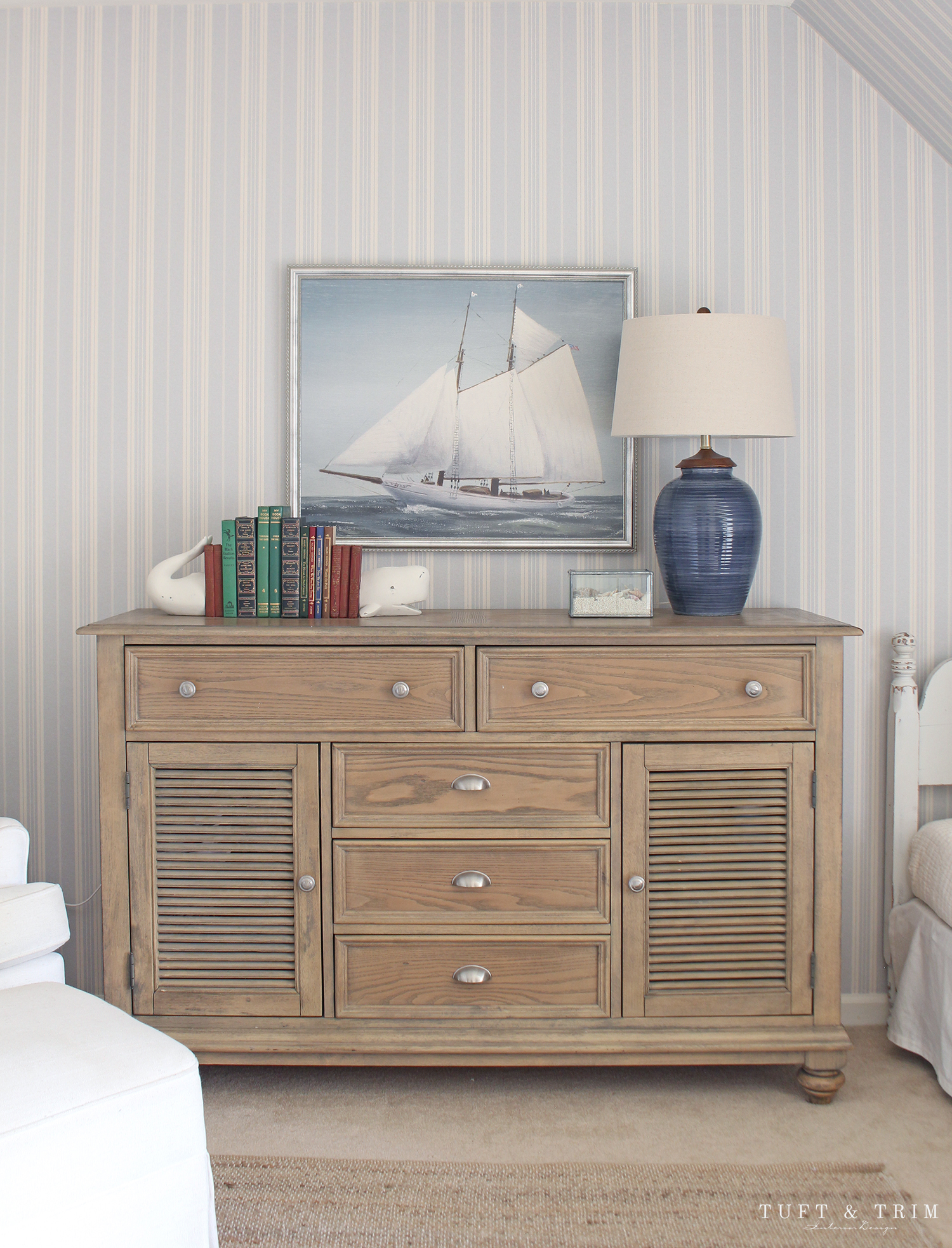 Classic & Timeless Nautical Boys Room with Tuft & Trim Interior Design