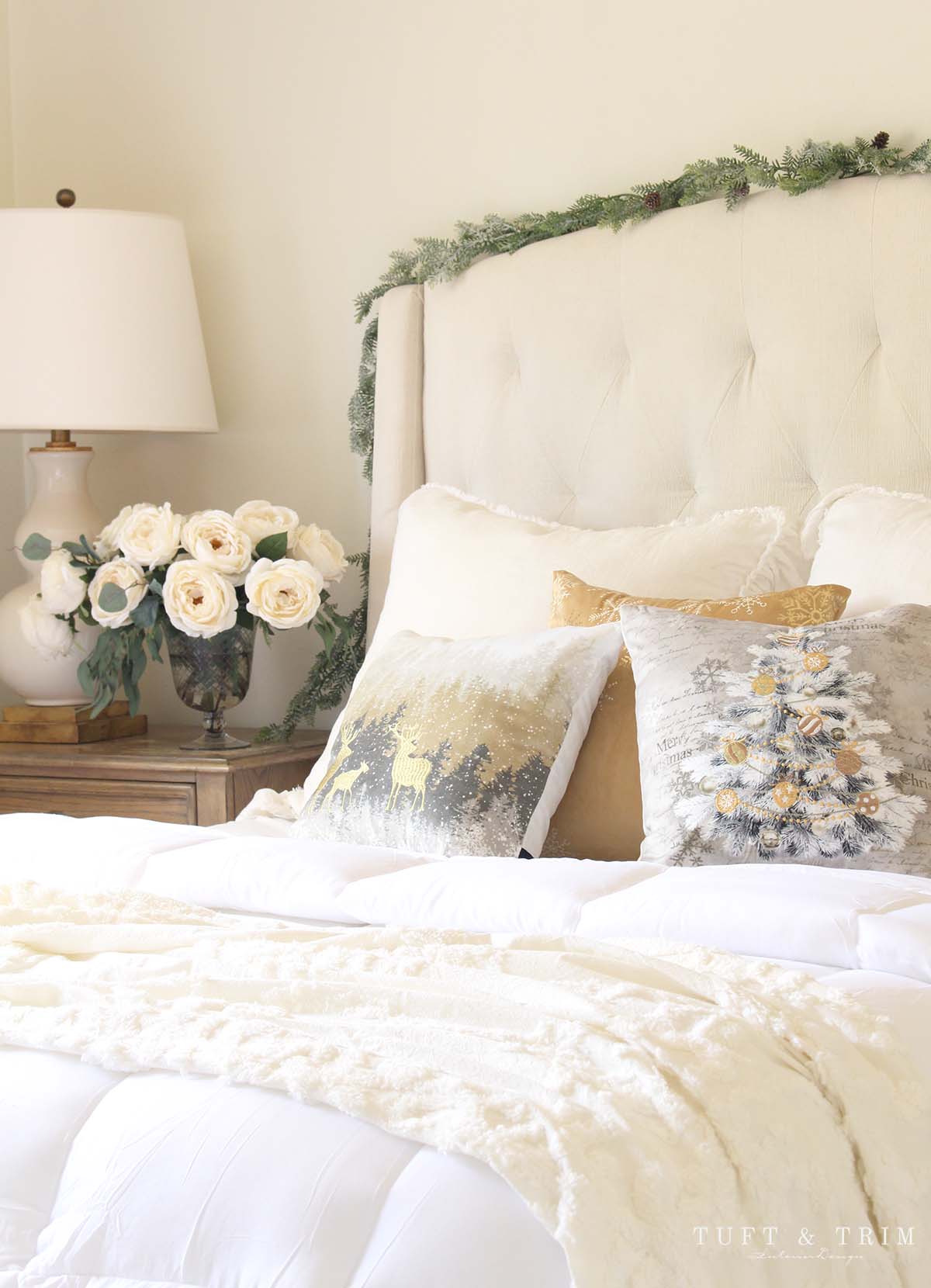 Cozy Holiday Guest Bedroom Essentials with Tuft & Trim Interior Design