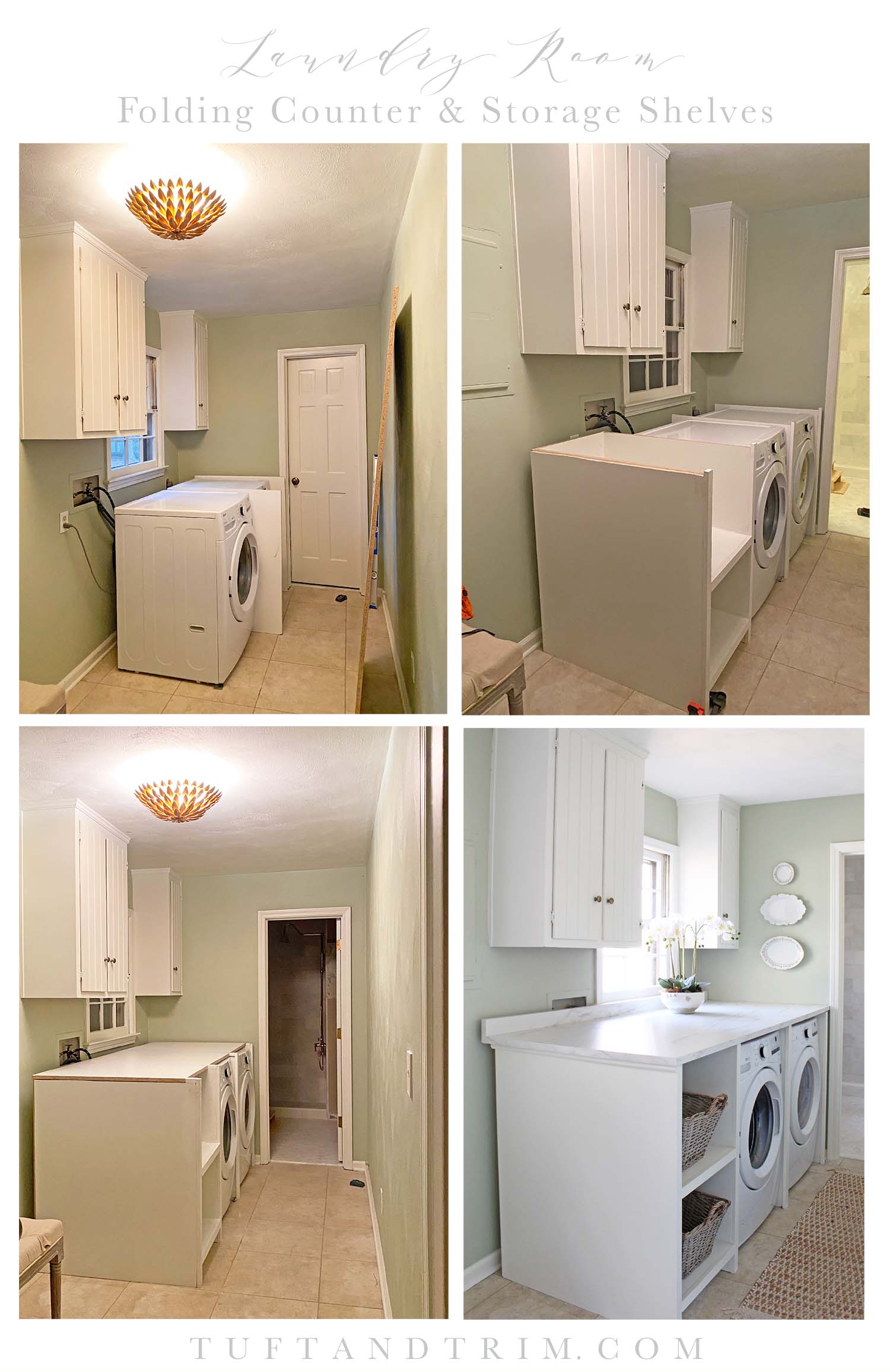 Laundry Sink Cabinet & Folding Counter