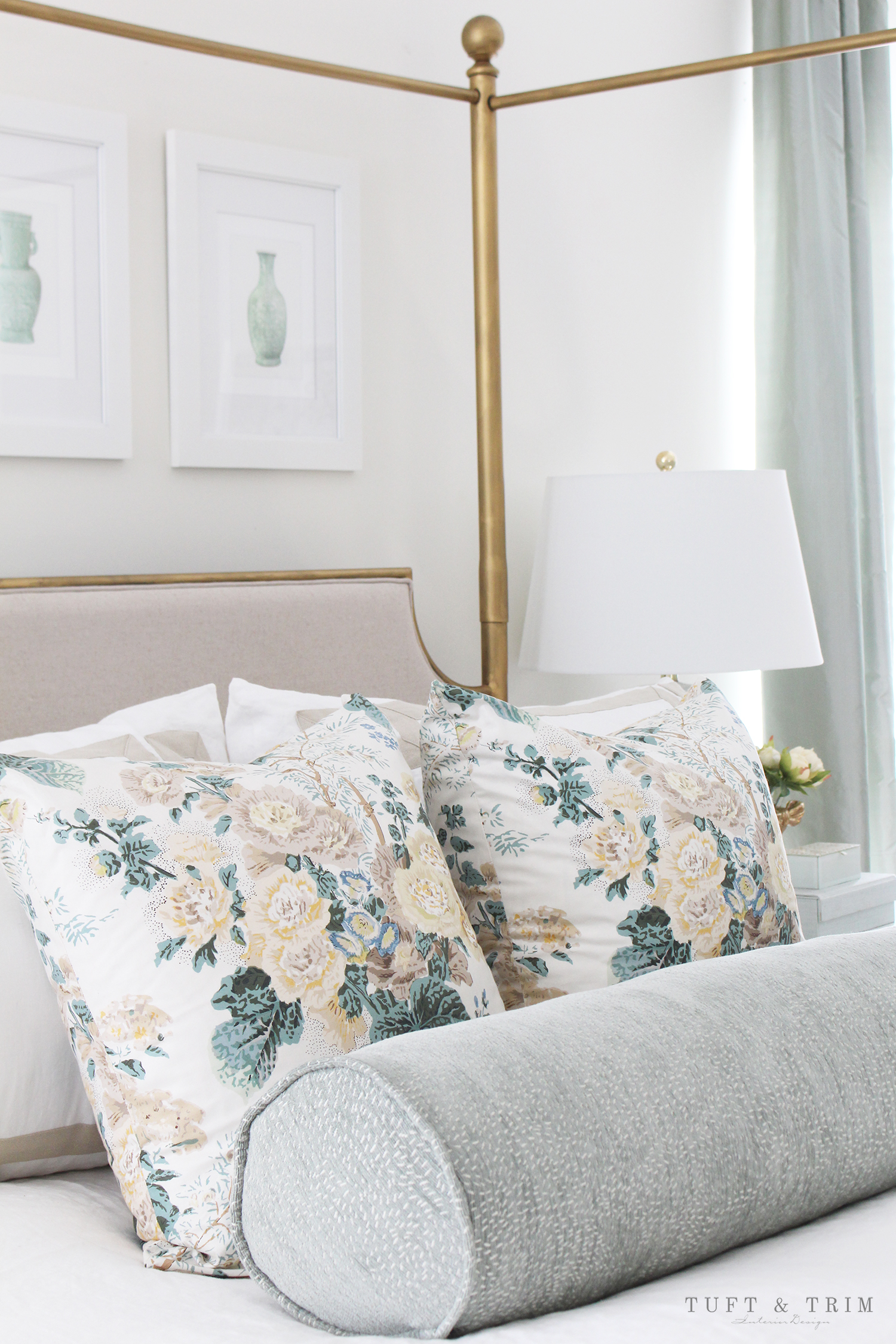 Designer Pillows & Styling Tips for Spring with Tuft & Trim Interior Design