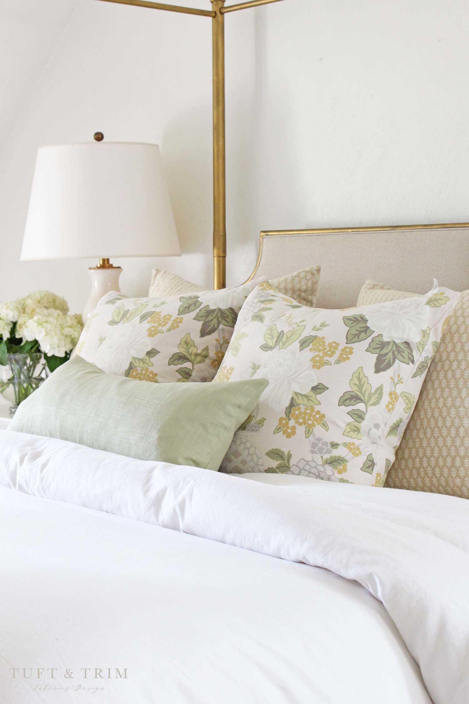 Designer Pillows & Styling Tips for Spring with Tuft & Trim Interior Design
