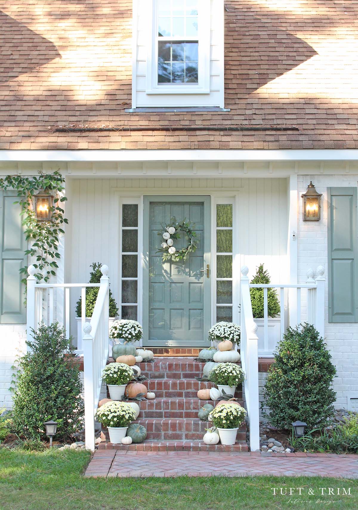 Fall Front Porch Inspiration with Tuft & Trim Interior Design