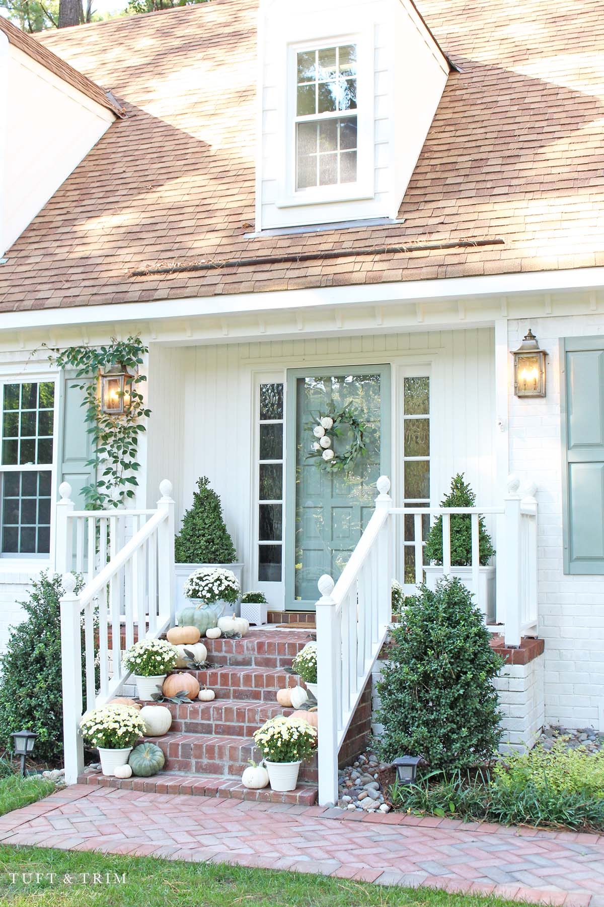 Fall Front Porch Inspiration with Tuft & Trim Interior Design