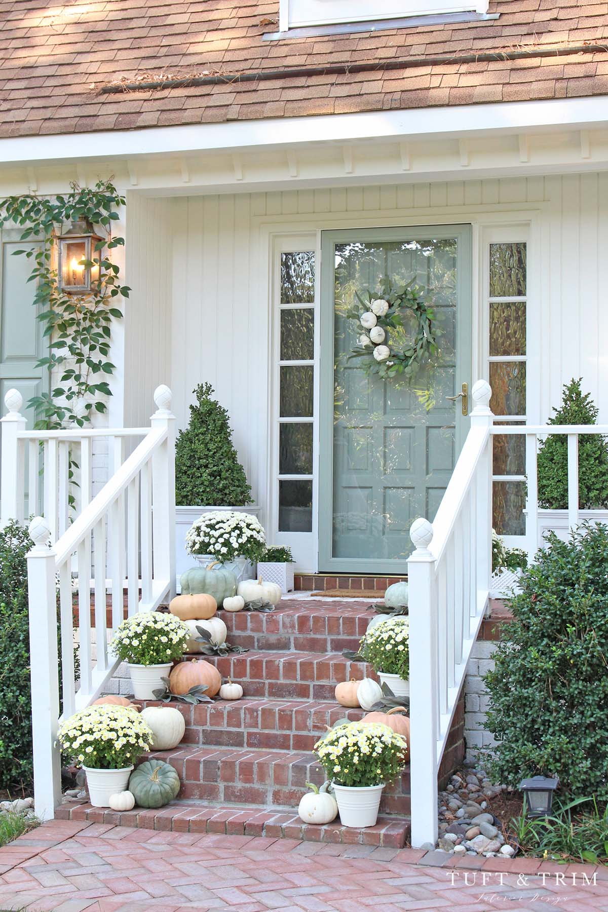 Fall Front Porch Inspiration with Tuft & Trim Interior Design