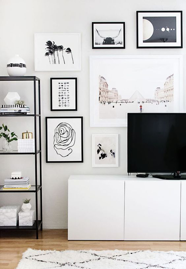 8 Creative Ways To Decorate Around Your, What To Put Around Tv On Wall