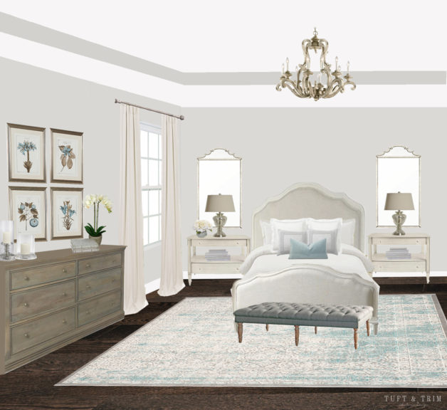 French Chic Bedroom e-Design - Tuft & Trim